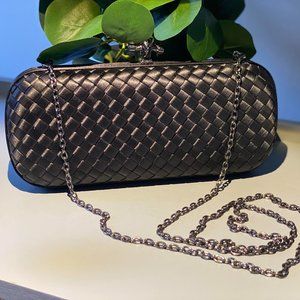 Black Cloth Formal Cocktail Clutch Purse Small Cosmetic Bag Evening Handbag